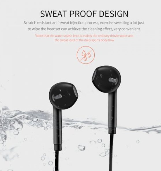 Bluetooth 4.1 Earbuds with Mic Sport Stereo Headset Earphones - Black - UKTechaccessories