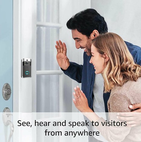 Smart Wireless Wifi Video Doorbell Free Hole Anti-theft Monitoring Doorbell - UKTechaccessories