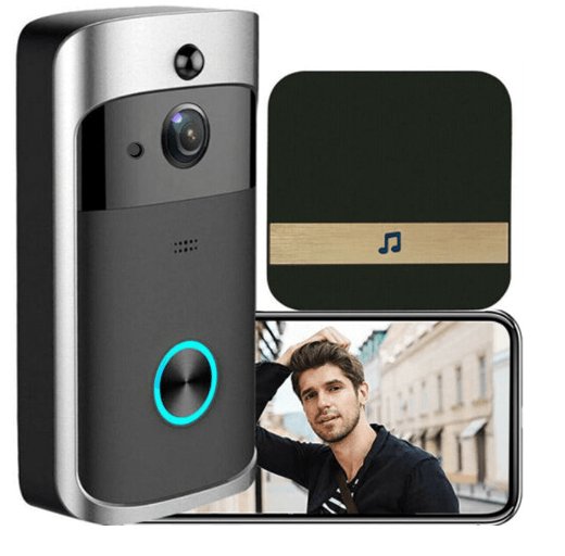 Smart Wireless Wifi Video Doorbell Free Hole Anti-theft Monitoring Doorbell - UKTechaccessories