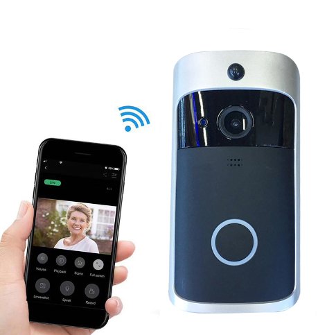 Smart Wireless Wifi Video Doorbell With PIR Infrared WLAN Night Vision - UKTechaccessories