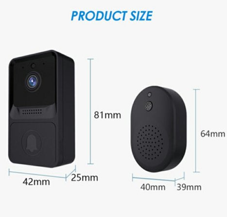 Z20 - Smart Wireless WiFi Video Doorbell with Chime - UKTechaccessories