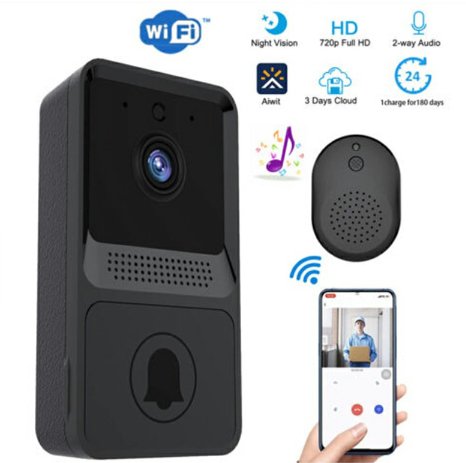 Z20 - Smart Wireless WiFi Video Doorbell with Chime - UKTechaccessories
